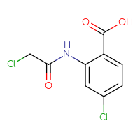 Chemical structure of 4-chloro-2-(2-chloroacetamido)benzoic acid - CSSB00000010359