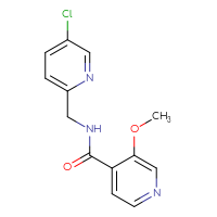 Chemical structure of N-[(5-chloropyridin-2-yl)methyl]-3-methoxypyridine-4-carboxamide - CSSB06414034134