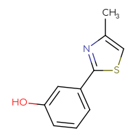 Chemical structure of 3-(4-methyl-1,3-thiazol-2-yl)phenol - CSSB00000749709