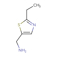 Chemical structure of 1-(2-ethyl-1,3-thiazol-5-yl)methanamine - CSSB00011387756