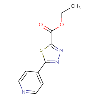 Chemical structure of ethyl 5-(pyridin-4-yl)-1,3,4-thiadiazole-2-carboxylate - CSSB00021967801