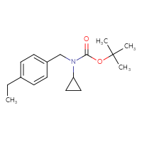 Chemical structure of tert-butyl N-cyclopropyl-N-[(4-ethylphenyl)methyl]carbamate - CSSB00012223818