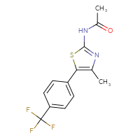 Chemical structure of N-{4-methyl-5-[4-(trifluoromethyl)phenyl]-1,3-thiazol-2-yl}acetamide - CSSB21253047767