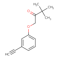 Chemical structure of 1-(3-ethynylphenoxy)-3,3-dimethylbutan-2-one - CSSB00020653780