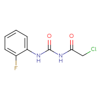 Chemical structure of 3-(2-chloroacetyl)-1-(2-fluorophenyl)urea - CSSB00000185042