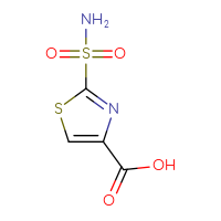 Chemical structure of 2-sulfamoyl-1,3-thiazole-4-carboxylic acid - CSSB00010428110