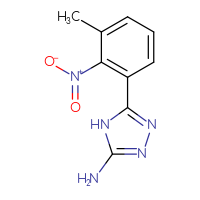 Chemical structure of 5-(3-methyl-2-nitrophenyl)-4H-1,2,4-triazol-3-amine - CSSB00000294421