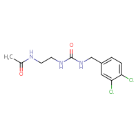 Chemical structure of N-[2-({[(3,4-dichlorophenyl)methyl]carbamoyl}amino)ethyl]acetamide - CSSB02020484112