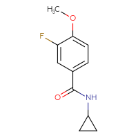 Chemical structure of N-cyclopropyl-3-fluoro-4-methoxybenzamide - CSSB00000198167