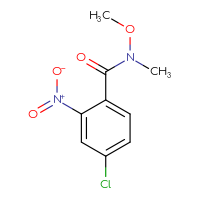 Chemical structure of 4-chloro-N-methoxy-N-methyl-2-nitrobenzamide - CSSB00000249868