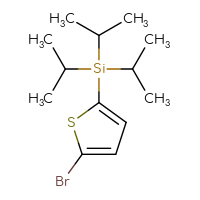 Chemical structure of (5-bromothiophen-2-yl)tris(propan-2-yl)silane - CSSB21322982630