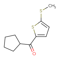Chemical structure of cyclopentyl[5-(methylsulfanyl)thiophen-2-yl]methanone - CSSB00021301103