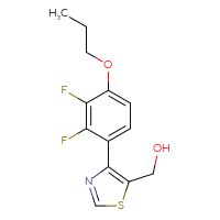 Chemical structure of [4-(2,3-difluoro-4-propoxyphenyl)-1,3-thiazol-5-yl]methanol - CSSB06590235764