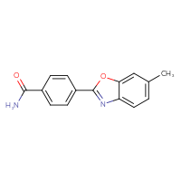 Chemical structure of 4-(6-methyl-1,3-benzoxazol-2-yl)benzamide - CSSB21253046672