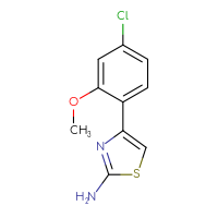 Chemical structure of 4-(4-chloro-2-methoxyphenyl)-1,3-thiazol-2-amine - CSSB00013221118