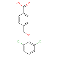 Chemical structure of 4-[(2,6-dichlorophenoxy)methyl]benzoic acid - CSSB00000387787