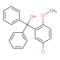 Chemical structure of (5-chloro-2-methoxyphenyl)diphenylmethanol - CSSB21284860522