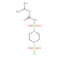 Chemical structure of propan-2-yl N-{[4-(chlorosulfonyl)piperazin-1-yl]sulfonyl}carbamate - CSSB21224764712