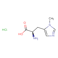 Chemical structure of (2R)-2-amino-3-(1-methyl-1H-imidazol-5-yl)propanoic acid hydrochloride - CSSB20963518380