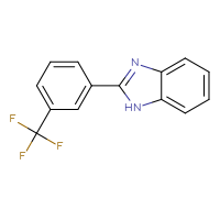 Chemical structure of 2-[3-(trifluoromethyl)phenyl]-1H-1,3-benzodiazole - CSSB00020612213