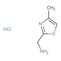 Chemical structure of 1-(4-methyl-1,3-thiazol-2-yl)methanamine hydrochloride - CSSB00016993842
