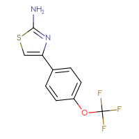 Chemical structure of 4-[4-(trifluoromethoxy)phenyl]-1,3-thiazol-2-amine - CSSB00000407145
