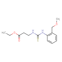 Chemical structure of ethyl 3-({[2-(methoxymethyl)phenyl]carbamothioyl}amino)propanoate - CSSB21432498060