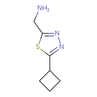 Chemical structure of 1-(5-cyclobutyl-1,3,4-thiadiazol-2-yl)methanamine - CSSB00012328702