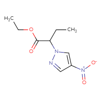 Chemical structure of ethyl 2-(4-nitro-1H-pyrazol-1-yl)butanoate - CSSB00012123455