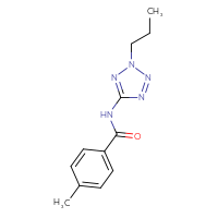 Chemical structure of 4-methyl-N-(2-propyl-2H-1,2,3,4-tetrazol-5-yl)benzamide - CSSB00028095302