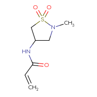 Chemical structure of N-(2-methyl-1,1-dioxo-1λ⁶,2-thiazolidin-4-yl)prop-2-enamide - CSSB06656900213