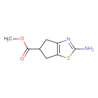 Chemical structure of methyl 2-amino-4H,5H,6H-cyclopenta[d][1,3]thiazole-5-carboxylate - CSSB00011102215