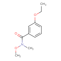 Chemical structure of 3-ethoxy-N-methoxy-N-methylbenzamide - CSSB00052750127