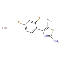 Chemical structure of 4-(2,4-difluorophenyl)-5-methyl-1,3-thiazol-2-amine hydrobromide - CSSB06744595380