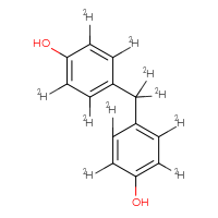 Chemical structure of 4-{[4-hydroxy(2,3,5,6-²H₄)phenyl](²H₂)methyl}(²H₄)phenol - CSSB00159252267