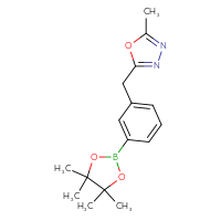 Chemical structure of 2-methyl-5-{[3-(4,4,5,5-tetramethyl-1,3,2-dioxaborolan-2-yl)phenyl]methyl}-1,3,4-oxadiazole - CSSB00010270277
