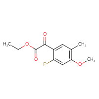Chemical structure of ethyl 2-(2-fluoro-4-methoxy-5-methylphenyl)-2-oxoacetate - CSSB00133646676