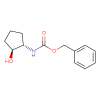 Chemical structure of benzyl N-[(1S,2S)-2-hydroxycyclopentyl]carbamate - CSSB00015659156