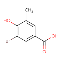 Chemical structure of 3-bromo-4-hydroxy-5-methylbenzoic acid - CSSB00010295678