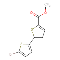 Chemical structure of methyl 5'-bromo-[2,2'-bithiophene]-5-carboxylate - CSSB00010164271