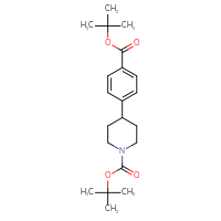 Chemical structure of tert-butyl 4-{4-[(tert-butoxy)carbonyl]phenyl}piperidine-1-carboxylate - CSSB06590032816