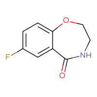 Chemical structure of 7-fluoro-2,3,4,5-tetrahydro-1,4-benzoxazepin-5-one - CSSB00000701282