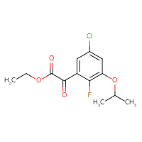 Chemical structure of ethyl 2-[5-chloro-2-fluoro-3-(propan-2-yloxy)phenyl]-2-oxoacetate - CSSB21103685723