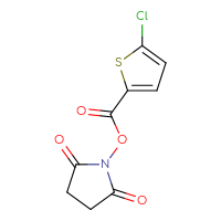 Chemical structure of 2,5-dioxopyrrolidin-1-yl 5-chlorothiophene-2-carboxylate - CSSB00123875301