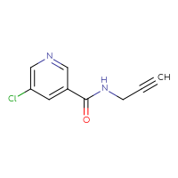 Chemical structure of 5-chloro-N-(prop-2-yn-1-yl)pyridine-3-carboxamide - CSSB00015363084