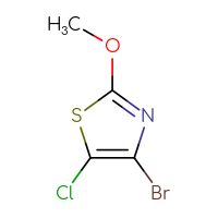 Chemical structure of 4-bromo-5-chloro-2-methoxy-1,3-thiazole - CSSB06358879617