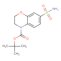 Chemical structure of tert-butyl 7-sulfamoyl-3,4-dihydro-2H-1,4-benzoxazine-4-carboxylate - CSSB02517547724