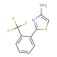 Chemical structure of 2-[2-(trifluoromethyl)phenyl]-1,3-thiazol-4-amine - CSSB00010255679