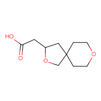 Chemical structure of 2-{2,8-dioxaspiro[4.5]decan-3-yl}acetic acid - CSSS00024430687