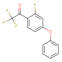 Chemical structure of 2,2,2-trifluoro-1-(2-fluoro-4-phenoxyphenyl)ethan-1-one - CSSB21103686408